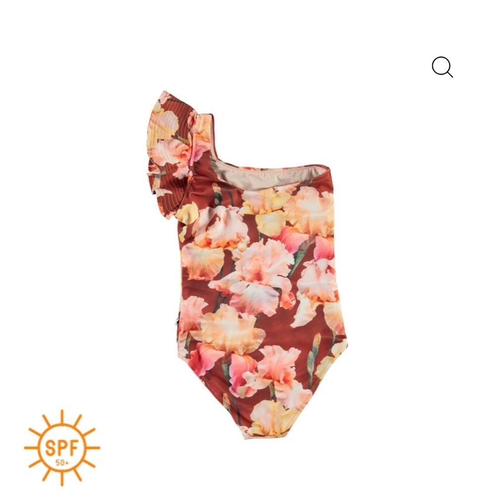 Floral One-Shoulder Kids Swimsuit